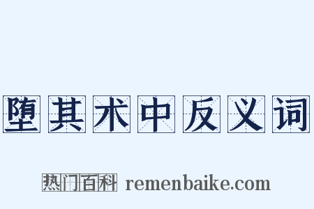 堕其术中反义词是什么意思的图片